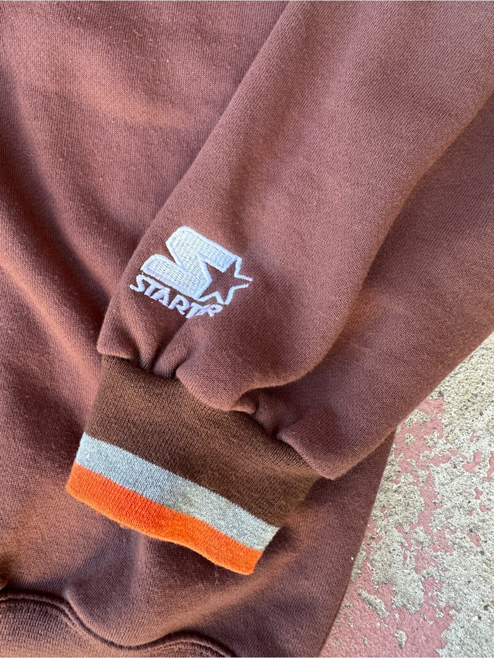 Vintage 90s Starter Pro Line Cleveland Browns Sweatshirt Mens XL Crewneck Brown - Picture 6 of 12